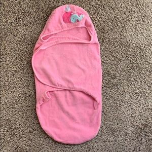 Baby whale bath towel